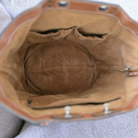 Patricia Nash Benvenuto European Map Tote  100% Full Grain Leather - Picture 14 of 15